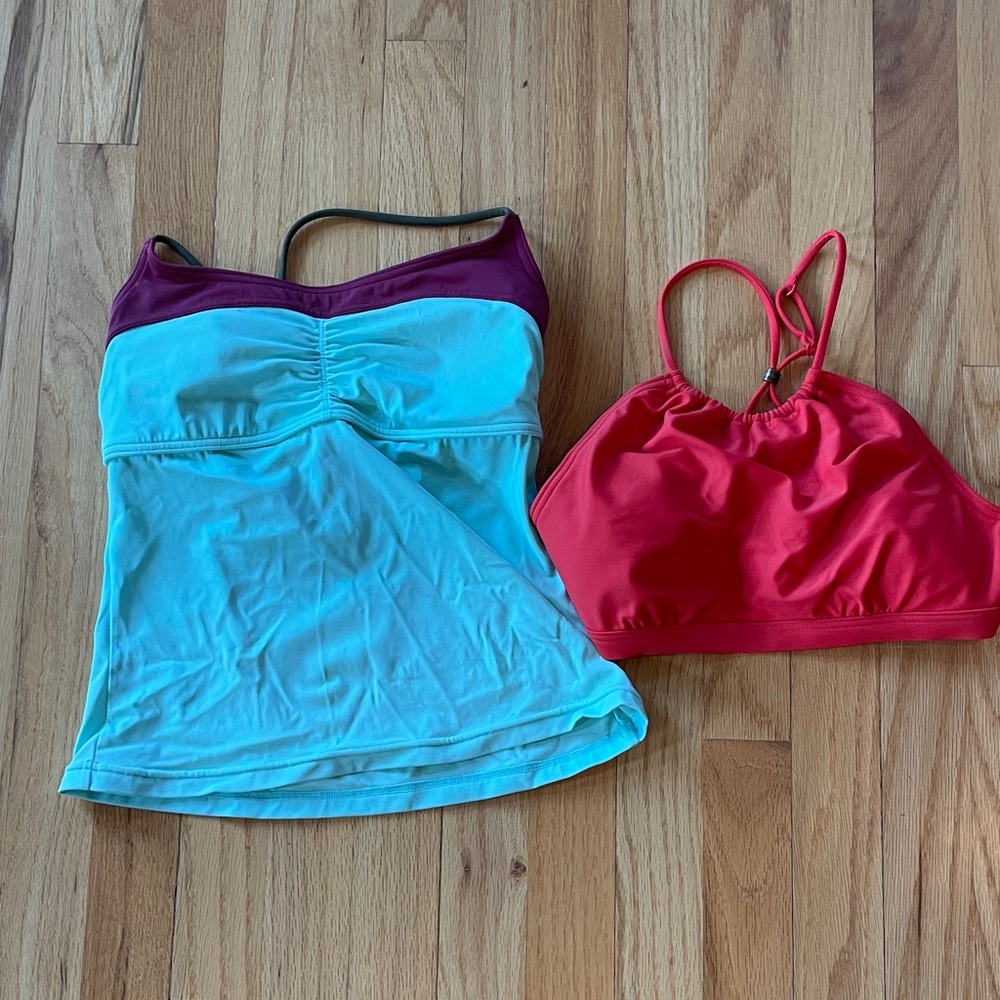 PRANA Colorful Tank and Bikini Top Set